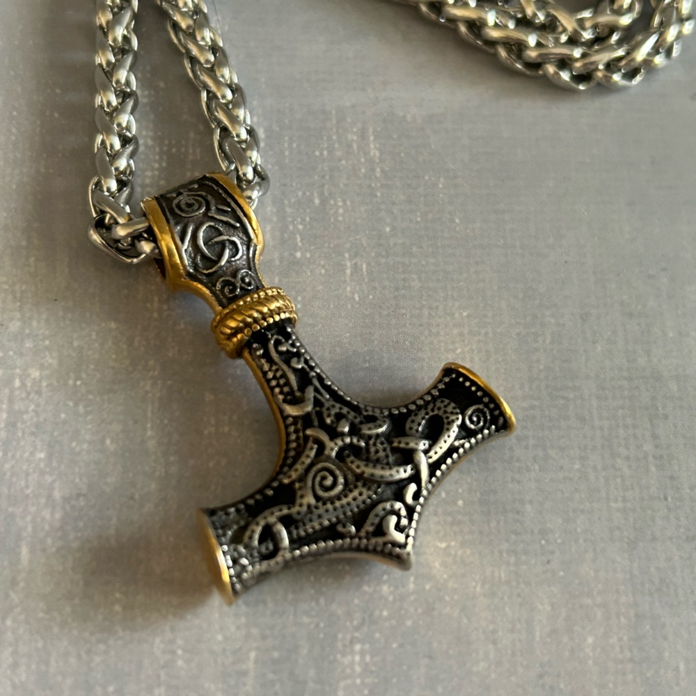 Metal Medieval Look Men’s Goth Metal Chain Necklace